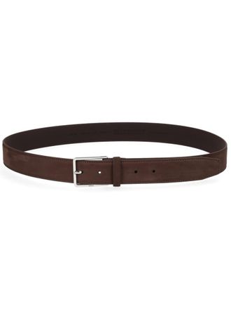 HUGO BOSS Brown Solid Buckle Belt
