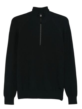 AlphaTauri half-zip roll-neck sweater - Black