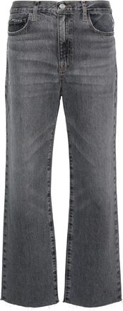 Frame Denim Grey Low-Rise Straight-Leg Jeans - Womens - Cotton