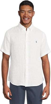 Polo Ralph Lauren Short Sleeve Linen - Classic Mens Clothing Ceramic White : 2XL