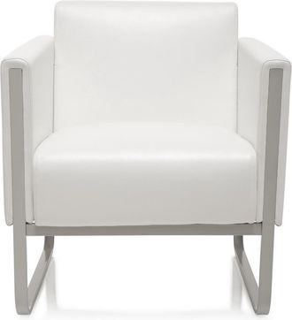 hjh OFFICE sill&oacute;n tapizada Piel sint&eacute;tica Blanco