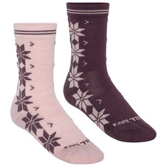Kari Traa Vinst Sock 2 Pack Merinosocken f&uuml;r Damen | lila/rosa