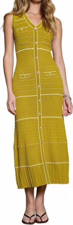 Current Air Midi Knit Dress In Amber Haze