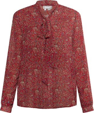 Usha sjaal blouse Dames Rood Veelkleurig