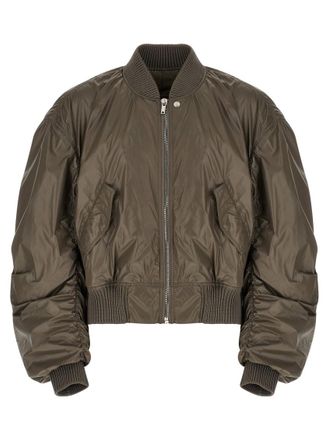 Rick Owens Grey Solid Bomber Jacket