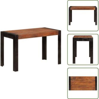 vidaXL The Living Store Tavolo da Pranzo ambra 120x60x76 cm in Legno Massello di Mango - Tavolo in legno massello
