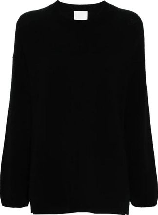 Allude Flat Knit Trui - Dames - Cashmere truien - Zwart - S - Truien & Vesten