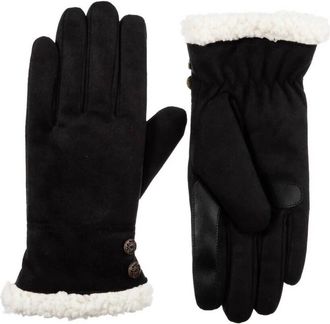 Isotoner WomenS Microsuede Touchscreen Gloves In Black