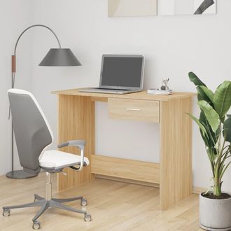 vidaXL Vidaxl - Escritorio De Aglomerado Color Roble Sonoma 100x50x76 Cm