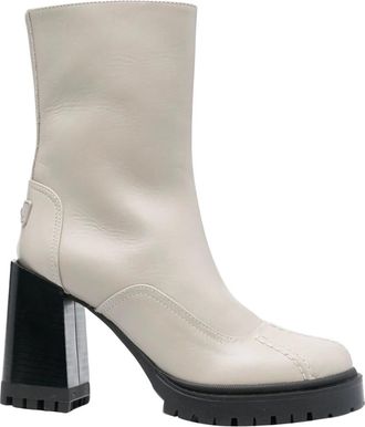 Furla Schoenen, Dames, Grijs, 36 EU, Leer, Climb Mid Enkellaarsjes