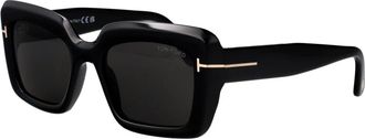 Tom Ford Leila-02 - Dames - Zonnebrillen - Zwart - 52 MM - Accessoires