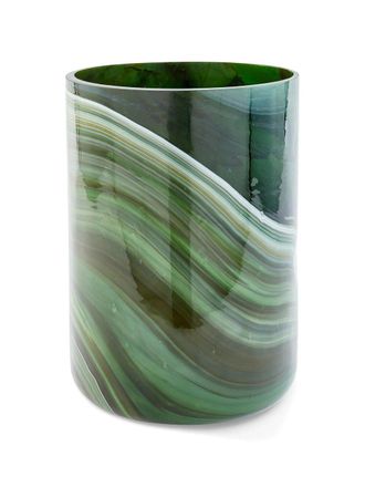Pols Potten Vase Marbled Glass Dark Green l