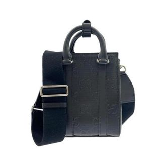 Gucci Pre-owned GG Embossed Leather Shoulder Bag - Dames - Vintage Mini Tas - Zwart - ONE Size - Leer - Vintage