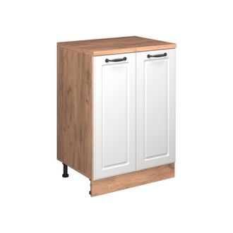 Vicco Armario De Cocina Para Techo Inclinado R-line, Blanco Casa De Campo, 60 Cm Sin Inclinaci&oacute;n Con 2 Puertas, Vicco