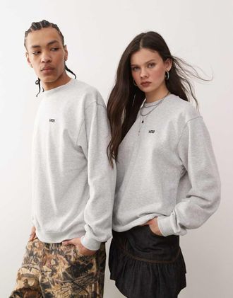 Vans Left Chest - Felpa oversize grigio chiaro con logo