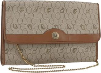 Dior Pre-owned Clutches, female, Beige, Size: ONE SIZE Pre-owned Vintage Shoulder Bag