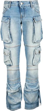 The Attico Katoenen Jeans voor Stijlvolle Look - Dames - Regular Fit Jeans - Blauw - W27 - Katoen - Jeans