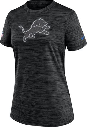 Nike Detroit Lions Rivalries Collection Sideline Velocity Nike Womens Dri-FIT NFL T-Shirt in Black | 03EY00A9J-B3C