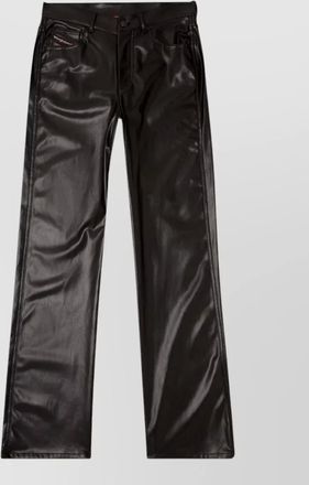 Diesel faux leather high-rise wide-leg trousers