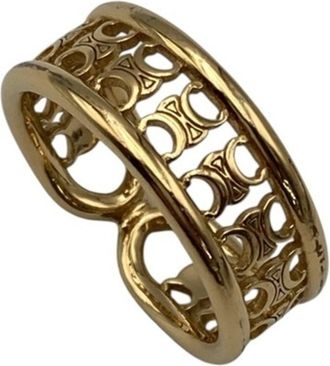 Celine Gold Metal Band Ring (Pre-Owned)