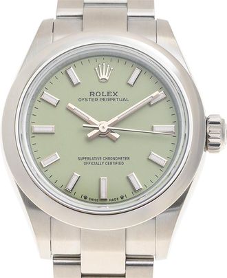 Rolex Oyster Perpetual Automatic Chronometer Green Dial Ladies Watch M276200-0006