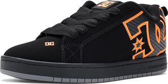 DC Court Graffik Mens Skate Shoes Black/Orange : 10.5 D - Medium, Leather
