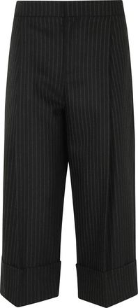 Elisabetta Franchi Cropped Broeken - Dames - Vrijetijds broeken - Zwart - M - Broeken