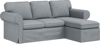 vidaXL Sof&aacute; Gris Claro 195 X 138 X 80 Cm Tela Vidaxl