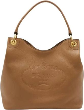 Prada Pre-owned Shoulder Bags, female, Brown, Size: ONE SIZE Pre-owned Vintage Shoulder Bag