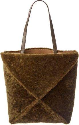 Loewe Puzzle Fold Shearling Tote