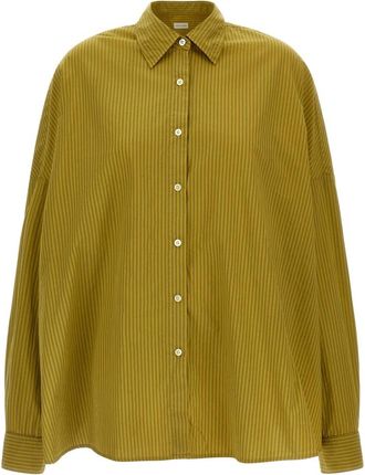 Dries Van Noten Casia Shirt - Dames - Overhemden - Groen - XS - Katoen - Overhemden