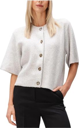 Modstr&ouml;m Noemd Cardigan - Dames - Vesten - Grijs - XL - Katoen - Truien & Vesten