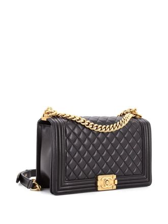 Chanel Boy Flap Bag Quilted Lambskin New Medium shoulder bag - Zwart