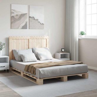 vidaXL Vidaxl - Estructura De Cama Con Cabecero Madera Maciza Pino 140x200 Cm