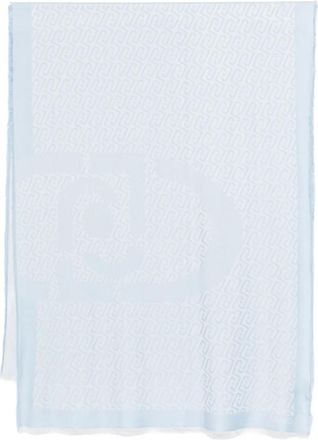 Liu Jo Sciarpa con motivo logo - Blu