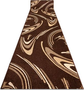 RugsX Rugsx - Runner heat-set fryz coffee brown 70 cm brown 70x340 cm