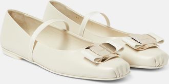 Ferragamo Zina leather ballet flats