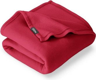 Bare Home Lightweight Polar Fleece Blanket in Red at Nordstrom, Size Full