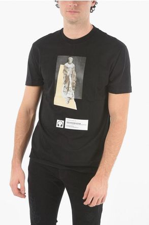 Neil Barrett Katoenen HERCULES IN REFLECTION T-shirt met print in zwart