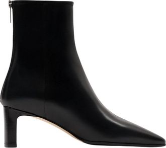 Parall&egrave;le Nora Enkellaarsjes - Dames - Laarzen met Hak - Zwart - 39 EU - Leer - Schoenen