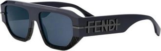 Fendi Authentieke Fendigraphy Bril met Topkwaliteit - unisex - Zonnebrillen - Blauw - 54 MM - Accessoires
