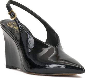 Vince Camuto Meristi Slingback Pointed Toe Wedge Pump in Black at Nordstrom, Size 8.5