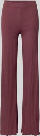 Oh April Flared Stoffhose mit Strukturmuster Modell Lyle in Dunkelrot, Größe XS