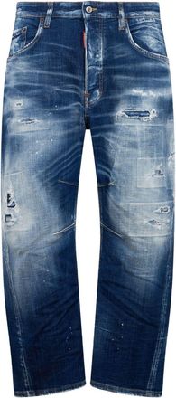 Dsquared2 Five-Pocket Denim Jeans with Distressed Finish
