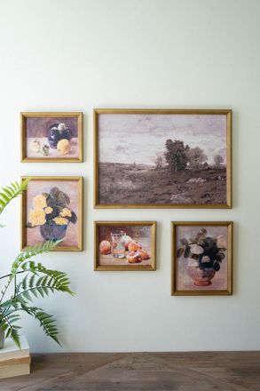 Kalalou Set Of Five Framed Gallery Wall Prints