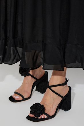 Kate Spade New York Suede Heeled Sandals, Womens, Black