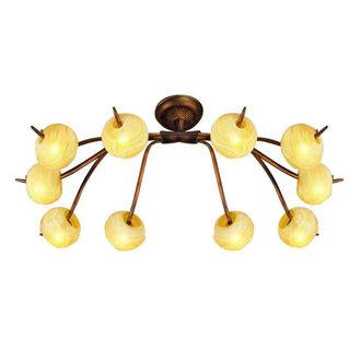 Netlighting (0038 001) Wave Ceiling 10 Light G9 Rustic Gold