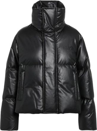 Maison Margiela Chaqueta Acolchada de Piel Sint&eacute;tica con Cuello Alto - Jackets - Mujer - Negro - M