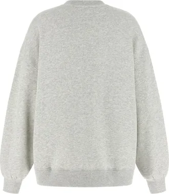Rotate Logo-Embroidered Cotton Sweatshirt - Beige