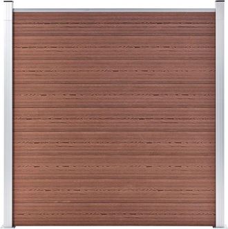 vidaXL Pannello di Recinzione in WPC 180x186 cm Marrone vidaXL 154867